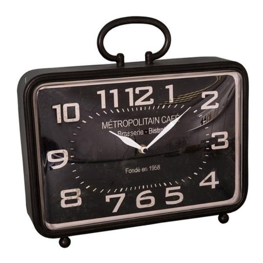 retro styl vintage stolove hodiny cierna spalna budik budik hodinovy krb stary.jpg